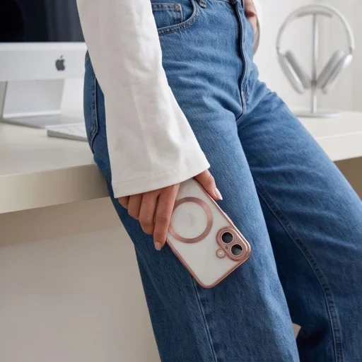 iPhone 17 Shiny Rose Gold Tech-protect Magflex MagSafe puzdro - 6