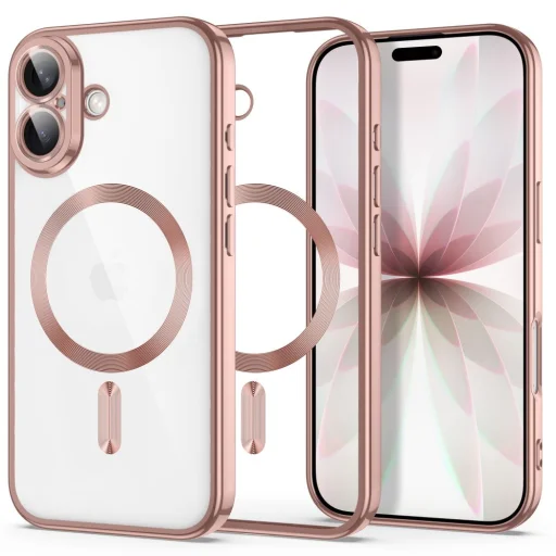 iPhone 17 Shiny Rose Gold Tech-protect Magflex MagSafe puzdro - 1