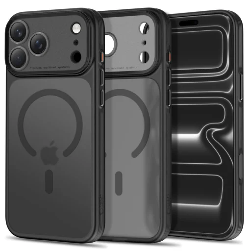 iPhone 17 Pro / 18 Pro matné čierne puzdro Tech-Protect MagPrime MagSafe CC - 1