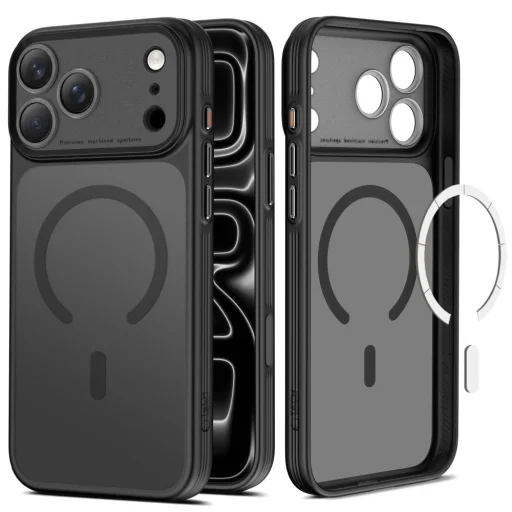 iPhone 17 Pro / 18 Pro matné čierne puzdro Tech-Protect MagPrime MagSafe CC - 2