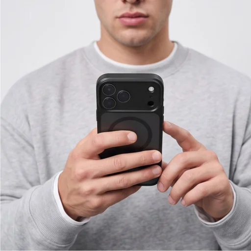 iPhone 17 Pro / 18 Pro matné čierne puzdro Tech-Protect MagPrime MagSafe CC - 7