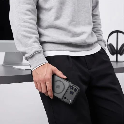 iPhone 17 Pro / 18 Pro matné čierne puzdro Tech-Protect MagPrime MagSafe CC - 8