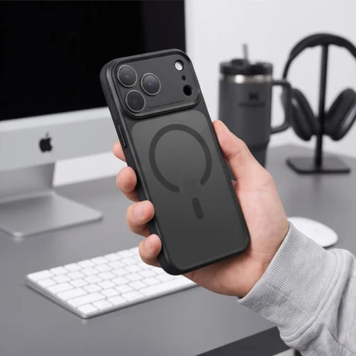 iPhone 17 Pro / 18 Pro matné čierne puzdro Tech-Protect MagPrime MagSafe CC - 9