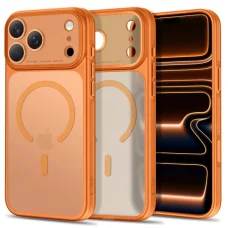 iPhone 17 Pro Max / 18 Pro Max matné kozmicky oranžové puzdro Tech-Protect MagPrime MagSafe CC