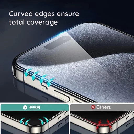 iPhone 18 Pro / iPhone 17 Pro ochranné sklo – ESR (balenie 2 ks) UltraFit Classic, transparentné - 10