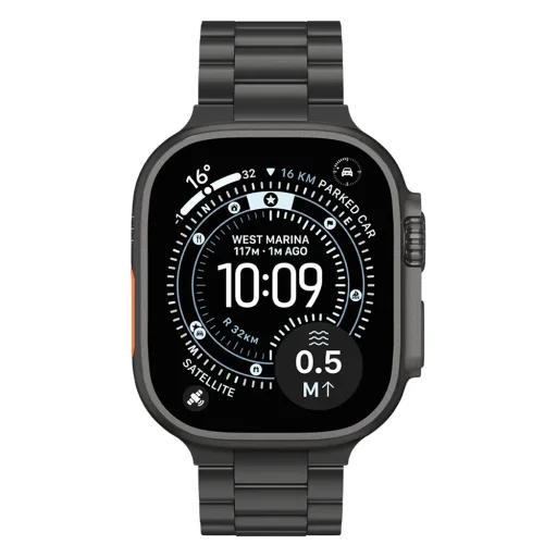 Apple Watch 4/5/6/7/8/9/10/SE/SE 2/Ultra/Ultra 2/Ultra 3 (42/44/45/46/49 mm) titánová čierna Spigen Modern Fit (AMP11577) - 3
