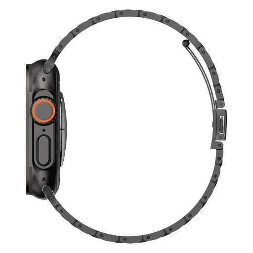Apple Watch 4/5/6/7/8/9/10/SE/SE 2/Ultra/Ultra 2/Ultra 3 (42/44/45/46/49 mm) titánová čierna Spigen Modern Fit (AMP11577) - 6