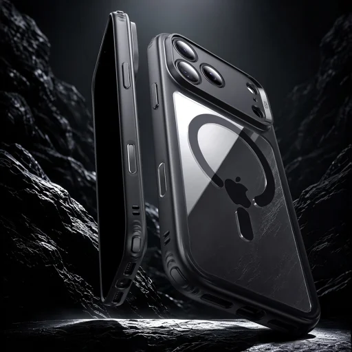 iPhone 18 Pro / iPhone 17 Pro priehľadné čierne puzdro ESR Classic Hybrid HaloLock - 2