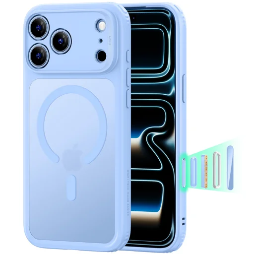 iPhone 18 Pro Max / iPhone 17 Pro Max matný svetlomodrý kryt ESR Classic Hybrid HaloLock - 1