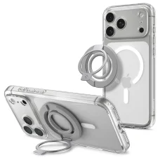 Spigen - Phone Ring Dual Pop MagSafe S (AMP11736) - s flexibilným pútkom na prst, duálny magnetický, silikónový - sivý