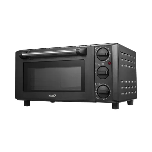 HAUSER TO-1310 mini rúra, 1000 W, 13 litrov, horné a dolné ohrevné telesá, časovač, čierna farba - 1