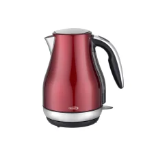 Rýchlovarná kanvica HAUSER JK-903R, 2000 W, 1,7 litra, otočná základňa, skryté vyhrievacie teleso, kovový plášť, červená farba