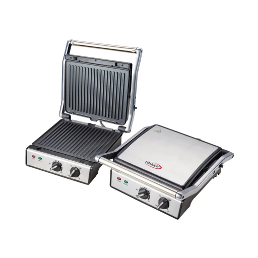 HAUSER CG-420 kontaktný gril, 2000 W, nepriľnavé plochy, vyberateľné grilovacie dosky, nastaviteľná teplota, čierna/nerezová farba - 1