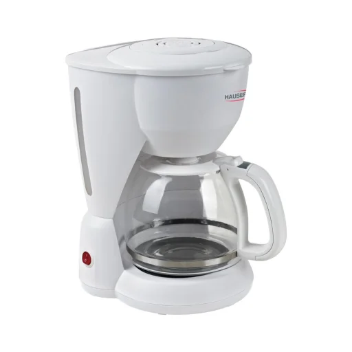 Kávovar HAUSER C-915W, max. 1000 W, kapacita 12 šálok, trvalý filter, sklenená kanvica, biely - 1
