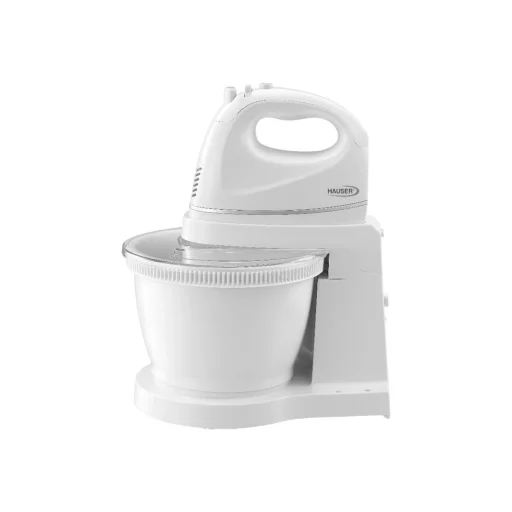 HAUSER SM-930 mixér s misou, 300 W, 2,5 litrová rotačná misa, 5 rýchlostí, stojan, biely - 1