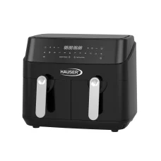 HAUSER AF-2450 air fryer, teplovzdušná fritéza, max. 1750 W, kapacita 2 x 4,5 litra, max. 200 ℃, digitálny displej, časovač, čierna farba