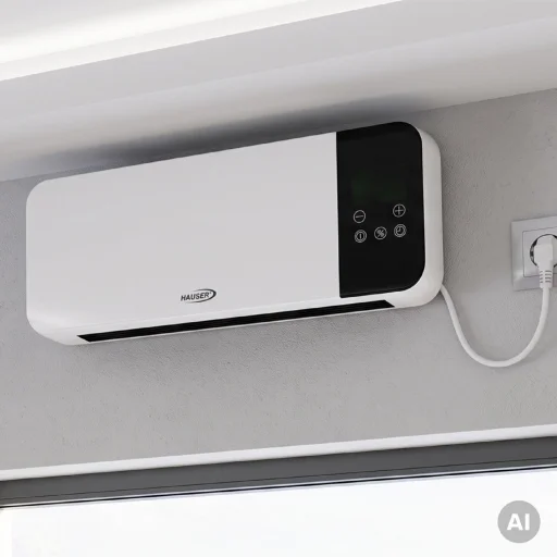 HAUSER AH-2004 nástenný ventilátorový smart ohrievač, max. 2000 W, wifi ovládanie, 2 stupne, 8-hodinový časovač, diaľkové ovládanie - 2