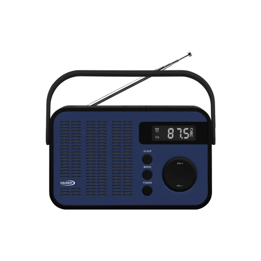 HAUSER TR-9206PLL digitálne AM/FM prenosné rádio, max. 1,2 W RMS, bluetooth, LED displej, USB/microSD, AUX, hodiny/budík, batériové a sieťové napájanie - 1