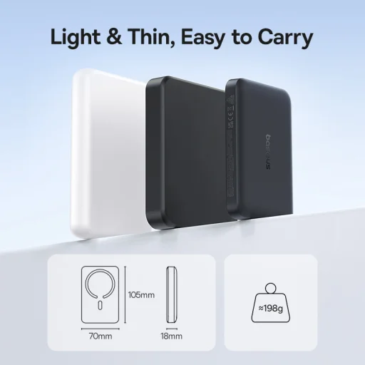 Powerbanka Baseus EnerFill FM11, 10000mAh, 30W, PD + FQI, čierna - 7