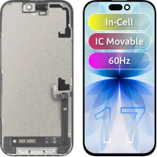 JK LCD displej pre Apple iPhone 17, so vstavaným IC, čierny