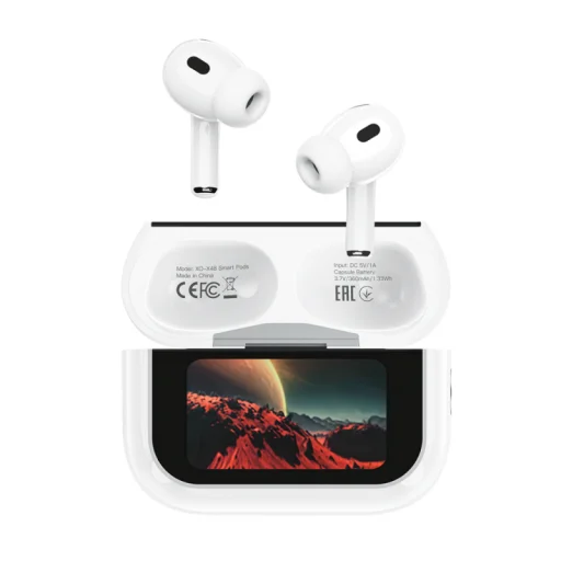 XO DESIGN X48 5th Gen bezdrôtové slúchadlá s nabíjacím puzdrom, biele - 1