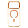 iPhone 17 Pro Max / 18 Pro Max Frame Clear Hybrid Mag Cover puzdro kompatibilné s MagSafe, hermes oranžová thumbnail