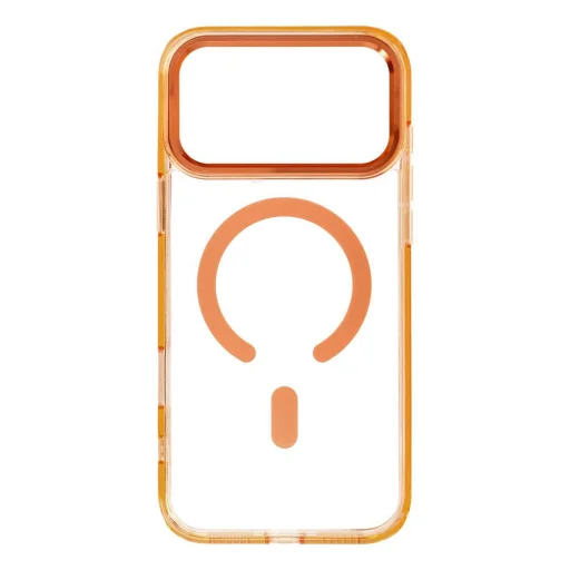 iPhone 17 Pro Max / 18 Pro Max Frame Clear Hybrid Mag Cover puzdro kompatibilné s MagSafe, hermes oranžová - 6