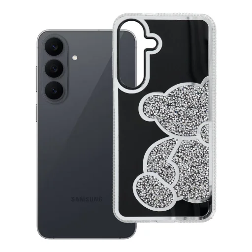 Samsung S25 FE / S26 FE Teddy Bear ezüst tok - 12