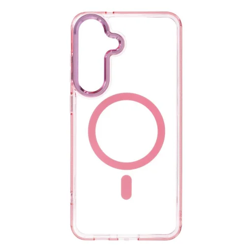 Samsung S25 FE / S26 FE Frame Clear Hybrid Mag Cover puzdro kompatibilné s MagSafe, púdrovo ružové - 7