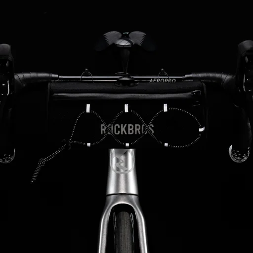 Rockbros TL002 ROAD TO SKY 1,5 l vodoodolná taška na riadidlá bicykla čierna - 3