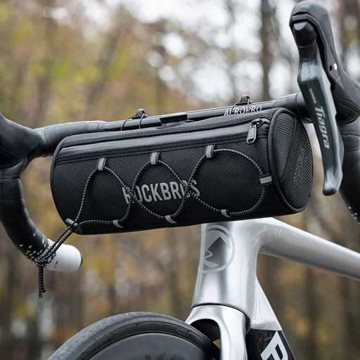 Rockbros TL002 ROAD TO SKY 1,5 l vodoodolná taška na riadidlá bicykla čierna - 4