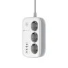 Forcell F-Energy VT-PS03 okos elosztó 3 aljzattal, USB-C-vel és 3 USB-A porttal, fehér Tuya, SmartLife thumbnail