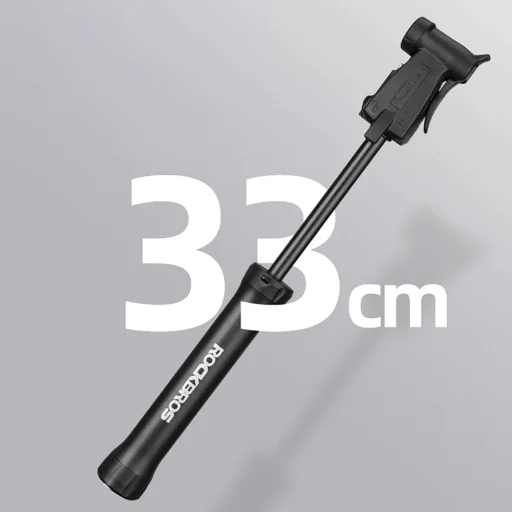 ROCKBROS TM-1701P 80 PSI mini pumpa na bicykel pre ventily Presta a Schrader, čierna - 5