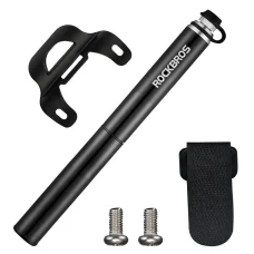 Rockbros JG-PB-004 könnyű kerékpárpumpa nyomásmérővel, fekete
