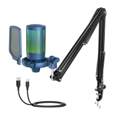 Fifine AmpliGame A6T USB kondenzátormikrofon, kék