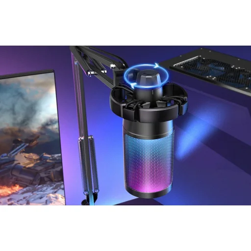Fifine AmpliGame A6T USB kondenzátormikrofon, kék - 5