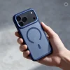 Apple iPhone 18 Pro Max / 17 Pro Max sötétkék Forcell F-Protect Smoke Hybrid Premium MagSafe-kompatibilis tok thumbnail