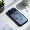  Apple iPhone 18 Pro Max / 17 Pro Max sötétkék Forcell F-Protect Smoke Hybrid Premium MagSafe-kompatibilis tok thumbnail