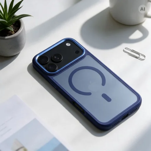  Apple iPhone 18 Pro Max / 17 Pro Max sötétkék Forcell F-Protect Smoke Hybrid Premium MagSafe-kompatibilis tok - 14