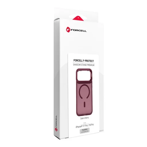 Puzdro pre iPhone 17 Pro / 18 Pro Forcell F-Protect Shadow Stand Premium kompatibilné s MagSafe tmavočerešňové - 6