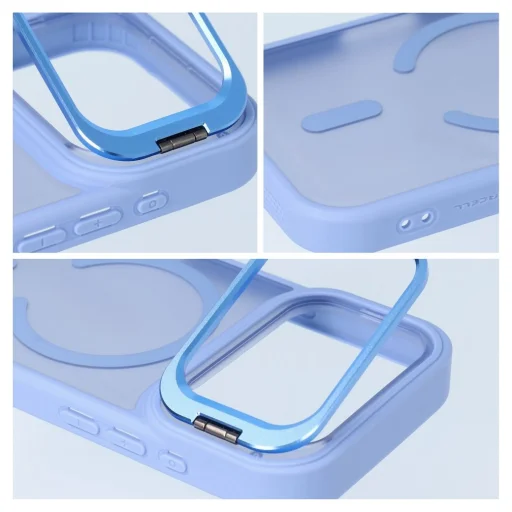 iPhone 17 Pro Max / 18 Pro Max készülékhez való Forcell F-Protect Shadow Stand Premium MagSafe-kompatibilis világoskék tok - 5