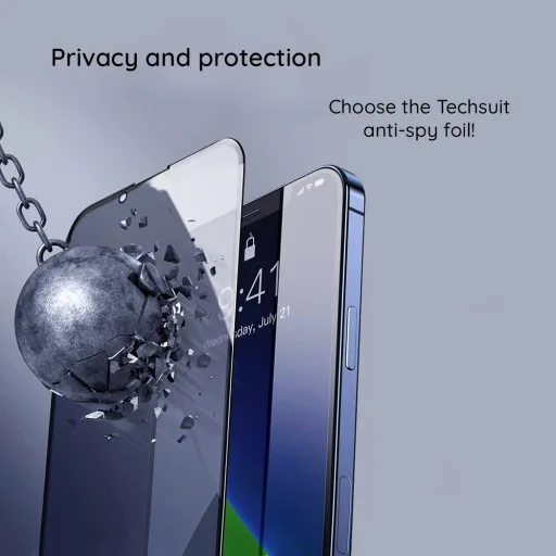 Honor 600 Smart čierne Techsuit 111D Privacy Full Glue ochranné tvrdené sklo - 7