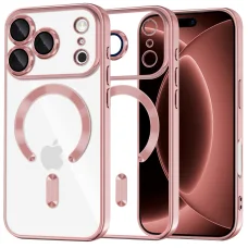 Ružové puzdro Techsuit Luxury Crystal MagSafe pre iPhone 18 Pro Max / iPhone 17 Pro Max