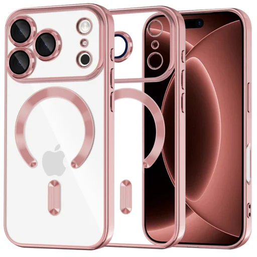 Ružové puzdro Techsuit Luxury Crystal MagSafe pre iPhone 18 Pro Max / iPhone 17 Pro Max - 1