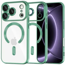 iPhone 18 Pro / iPhone 17 Pro svetlozelené puzdro Techsuit Luxury Crystal MagSafe