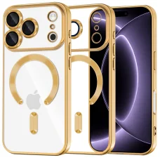 Zlaté puzdro Techsuit Luxury Crystal MagSafe pre iPhone 18 Pro / iPhone 17 Pro