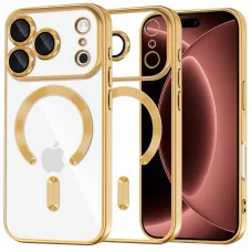 iPhone 18 Pro Max / 17 Pro Max zlaté Techsuit Luxury Crystal MagSafe puzdro