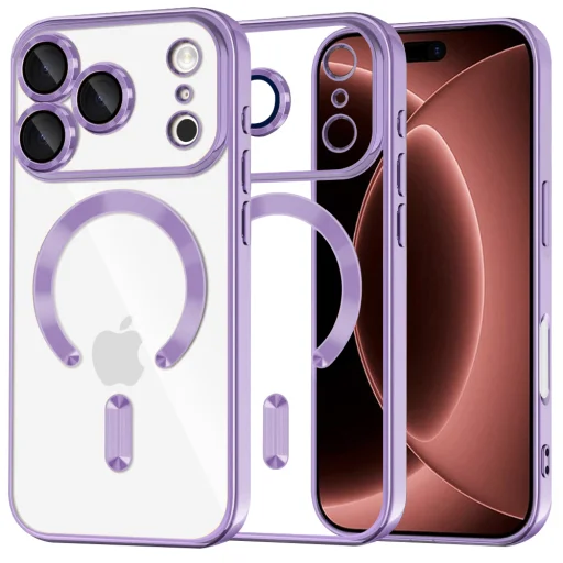 iPhone 18 Pro Max / iPhone 17 Pro Max svetlofialové puzdro Techsuit Luxury Crystal MagSafe - 1