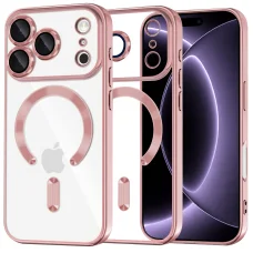 iPhone 18 Pro / iPhone 17 Pro ružové puzdro Techsuit Luxury Crystal MagSafe