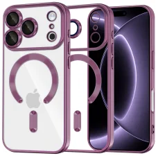 Apple iPhone 18 Pro / iPhone 17 Pro Tmavá čerešňa Techsuit Luxury Crystal MagSafe puzdro